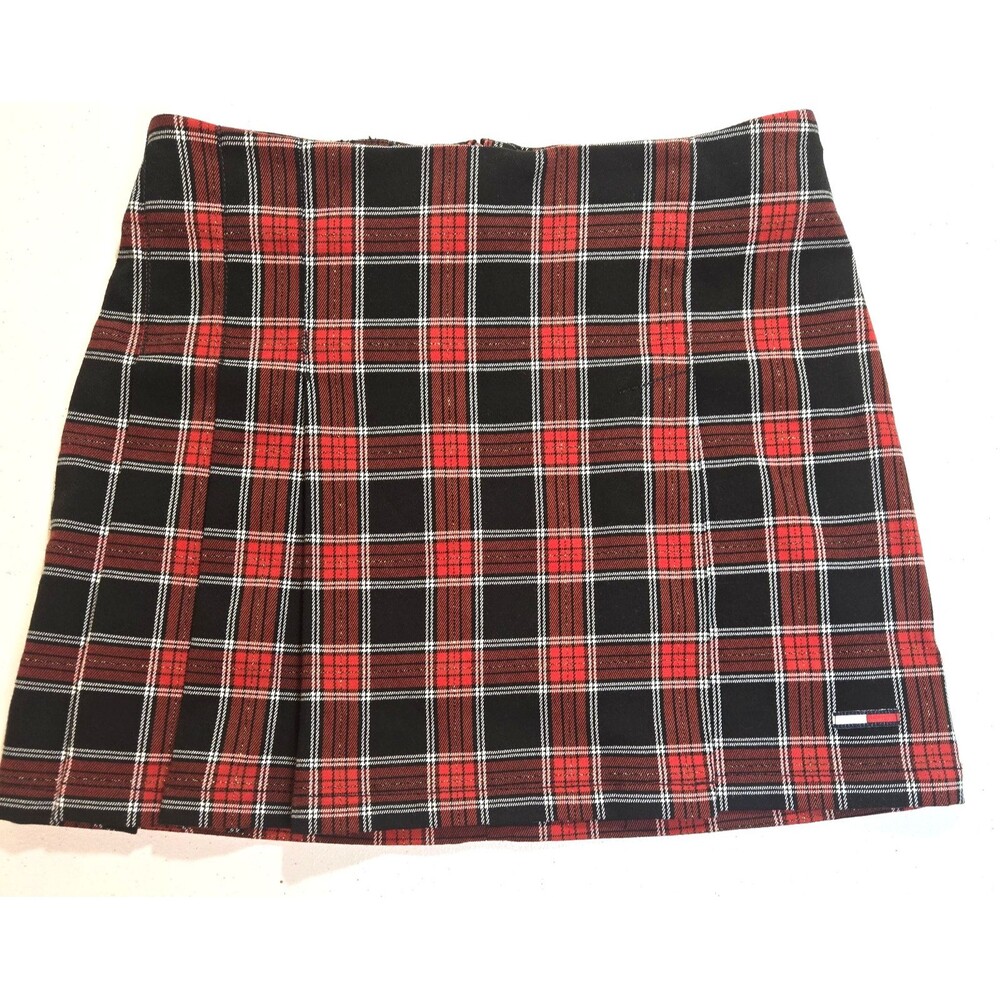 Vintage Tommy Hilfiger Schoolgirl Mini Checked Skirt Women's Junior Size 1  Logo
